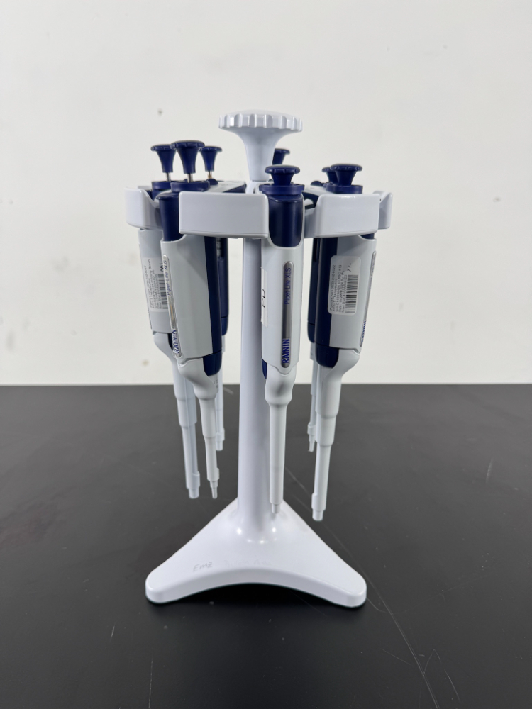 Image of Rainin Pipet-Lite XLS Single Channel Pipettes w/Stand - Quantity 7